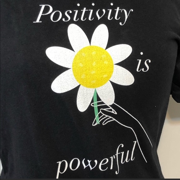 NWT-Positivity is Powerful design Black T-shirt - Picture 5 of 6